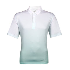 Puma Men’s Comfort Soft Polo T-Shirt - White/Fresh Mint