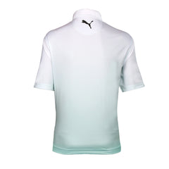 Puma Men’s Comfort Soft Polo T-Shirt - White/Fresh Mint