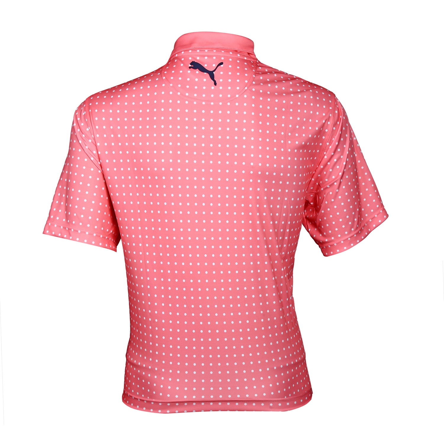 Puma Men’s Polka-Dot Printed Polo T-Shirt - Pink/White